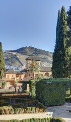 Fototapeta na wymiar Palais de l'Alhambra à Grenade en Andalousie dans le sud de l'Espagne