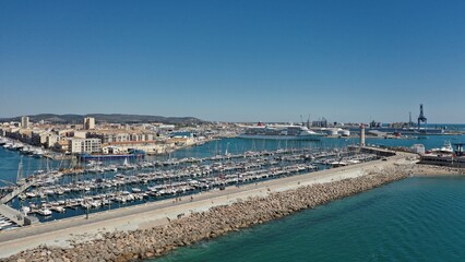 Obraz premium Port de Sète sur la Méditerranée dans le sud de la France