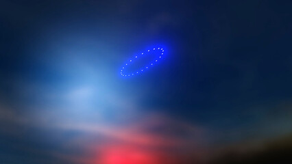 UFO. Undefined Flying Object. 3D render illustration