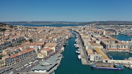Obraz premium Port de Sète sur la Méditerranée dans le sud de la France