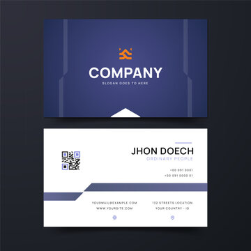 classical modern, luxury purple orange business card template
