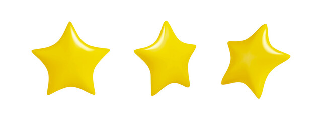 3d stars icon. Render vector element for networking sites and applications