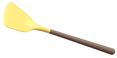 Silicon solid turner or kitchen utensils on white background.