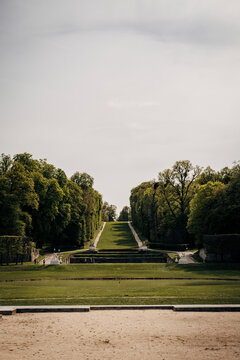 Paris, France 20-04-2022: domain of marly le roi during spring