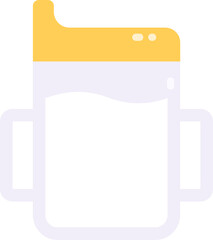 Baby milk bottle icon