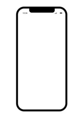 スマホっぽい黒い枠のイラスト。