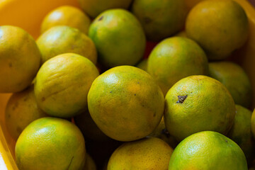 close up of many tropical and fresh oranges