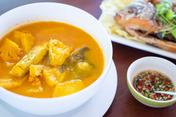 Thai southern orange curry with snapper