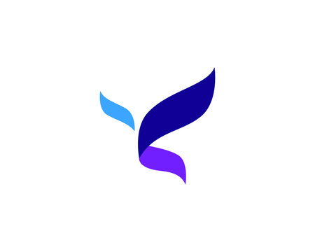 Abstract logo with shape butterfly vector
