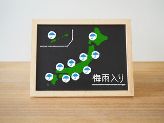 日本全国の梅雨入り時の天気予報