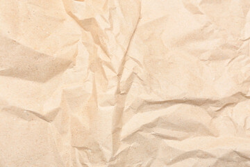 Texture of crumpled paper as background, closeup