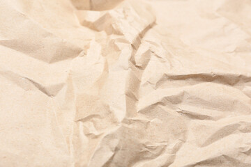 Texture of crumpled paper as background, closeup