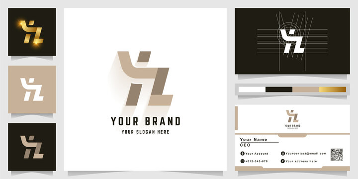 Letter YZ or YL monogram logo