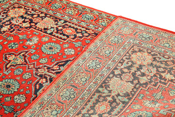 Vintage carpet on white background