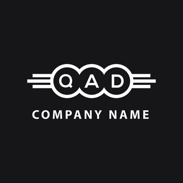 QAD letter logo design on black background. QAD  creative initials letter logo concept. QAD letter design.