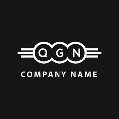 QGN  letter logo design on black background. QGN   creative initials letter logo concept. QGN  letter design.
