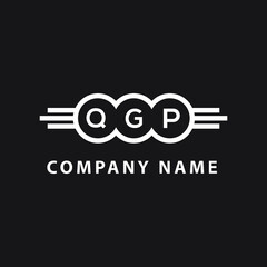 QGP  letter logo design on black background. QGP  creative initials letter logo concept. QGP  letter design. 
