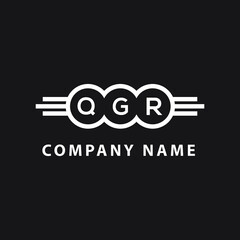 QGR  letter logo design on black background. QGR   creative initials letter logo concept. QGR  letter design.
