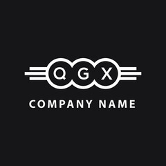 QGX letter logo design on black background. QGX  creative initials letter logo concept. QGX letter design.