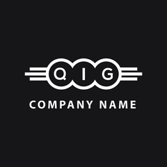QIG letter logo design on black background. QIG  creative initials letter logo concept. QIG letter design.
