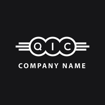 QIC letter logo design on black background. QIC  creative initials letter logo concept. QIC letter design.
