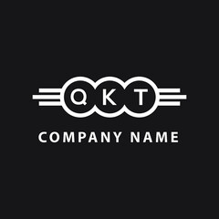 QKT letter logo design on black background. QKT  creative initials letter logo concept. QKT letter design.