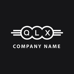 QLX letter logo design on black background. QLX  creative initials letter logo concept. QLX letter design.