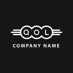 QOL letter logo design on black background. QOL  creative initials letter logo concept. QOL letter design.