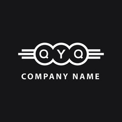 QYQ letter logo design on black background. QYQ  creative initials letter logo concept. QYQ letter design.
