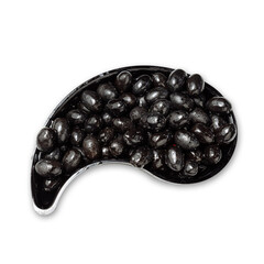 Capture elegance with this unique yin-yang bowl overflowing with shiny black olives. Ideal for...