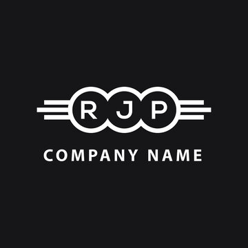 RJP letter logo design on black background. RJP  creative initials letter logo concept. RJP letter design.

