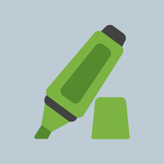Highlighter icon in flat style, use for website mobile app presentation