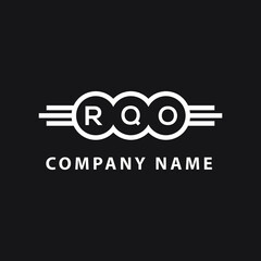 RQO letter logo design on black background. RQO  creative initials letter logo concept. RQO letter design.