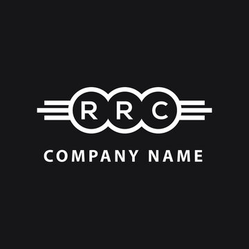 RRC letter logo design on black background. RRC  creative initials letter logo concept. RRC letter design.