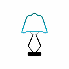 Bedroom lamp vector icon background