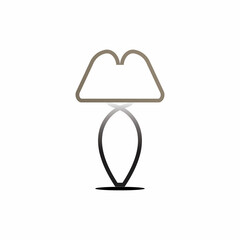 Bedroom lamp vector icon background