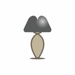 Bedroom lamp vector icon background