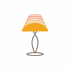 Bedroom lamp vector icon background