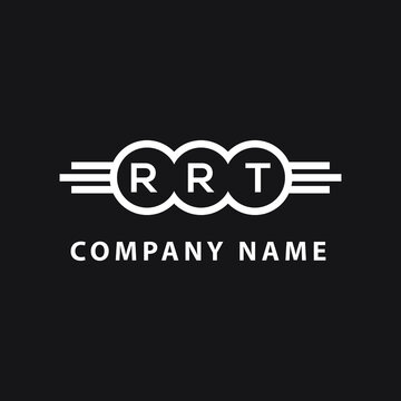 RRT letter logo design on black background. RRT  creative initials letter logo concept. RRT letter design.