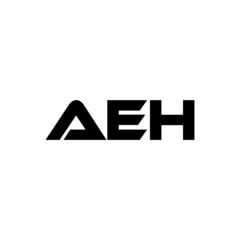 AEH letter logo design with white background in illustrator, vector logo modern alphabet font overlap style. calligraphy designs for logo, Poster, Invitation, etc.