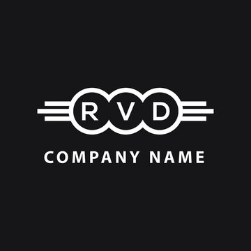 RVD letter logo design on black background. RVD  creative initials letter logo concept. RVD letter design.