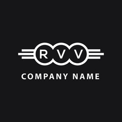 RVV letter logo design on black background. RVV  creative initials letter logo concept. RVV letter design.