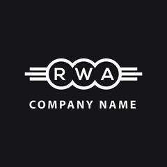RWA letter logo design on black background. RWA  creative initials letter logo concept. RWA letter design.