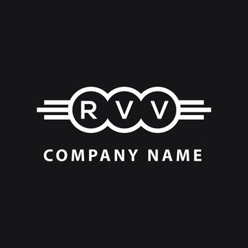 RVV letter logo design on black background. RVV  creative initials letter logo concept. RVV letter design.