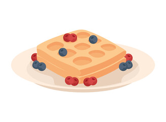 pancakes and berries