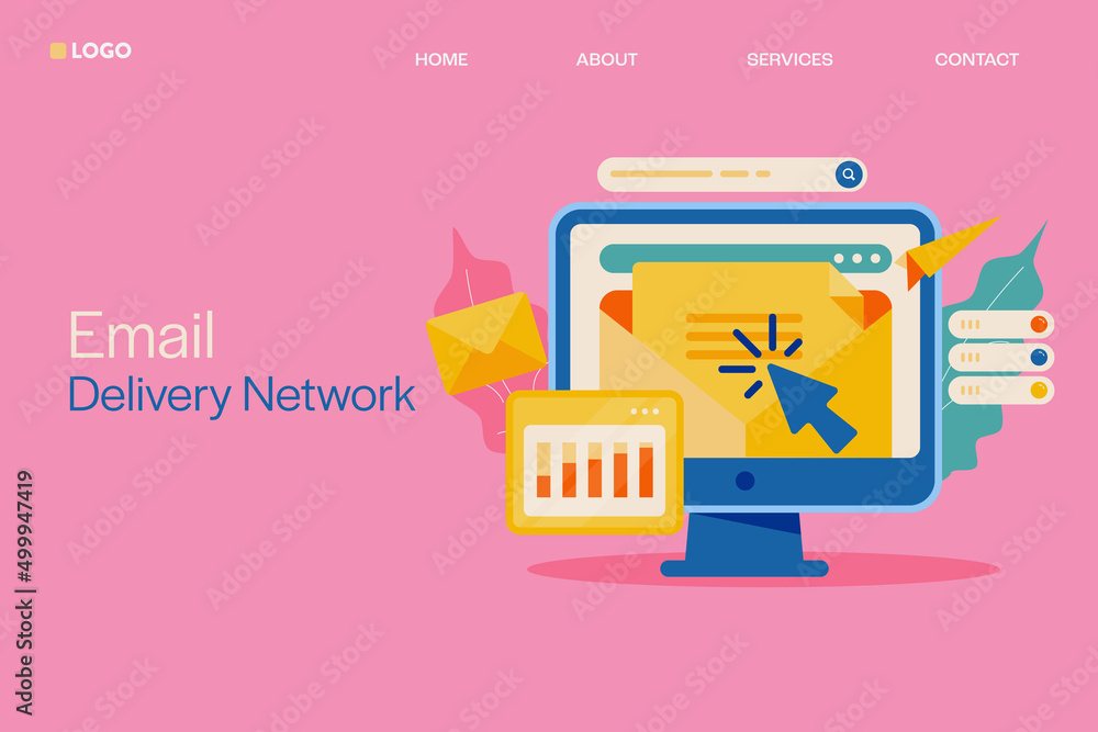 Aufkleber email delivery network, cloud base mail server, sending and receiving message online, internet commu