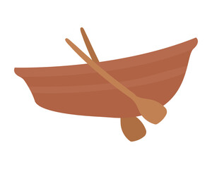 wooden canoe boat
