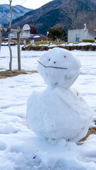 養老の滝 雪だるま