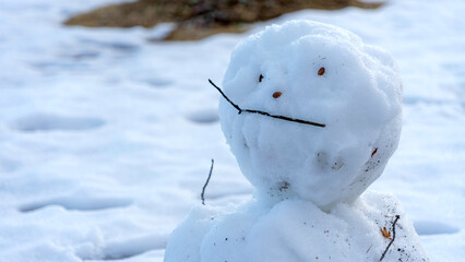 養老の滝 雪だるま