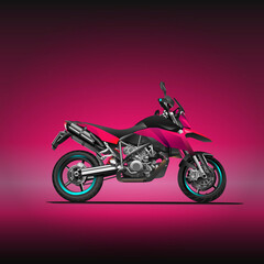 Obraz na płótnie Canvas motorcycle in a rich crimson color